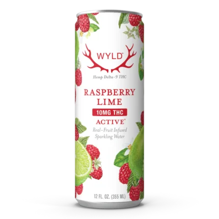 Raspberry Lime THC Sparkling Water