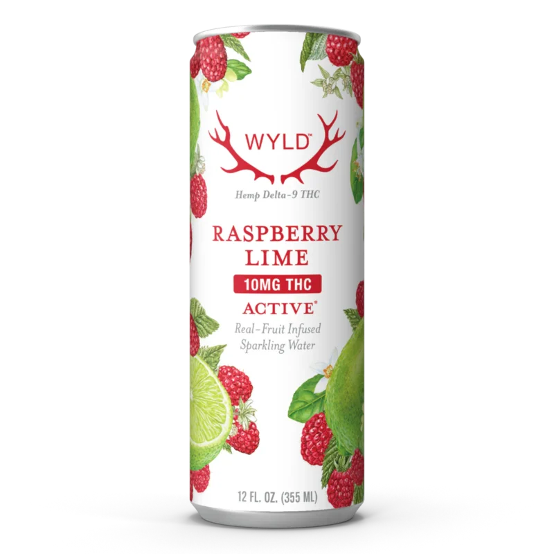 Raspberry Lime THC Sparkling Water